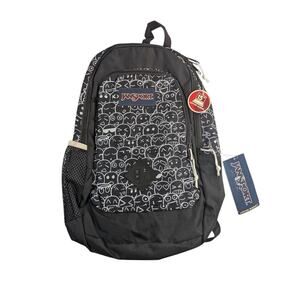 Jansport Super Sneak Printed Backpack Emoji Crowd Black/White New With Tags